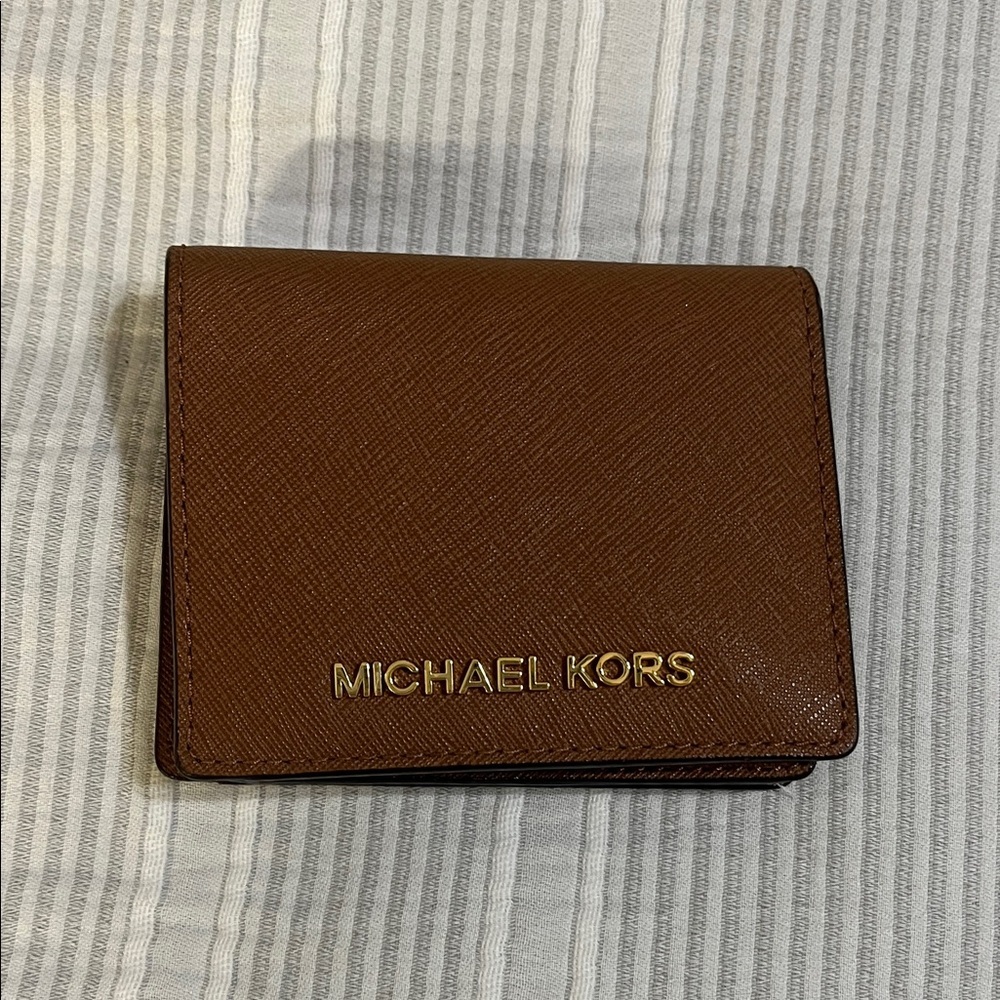 Michael Kors Tan Leather Card Holder